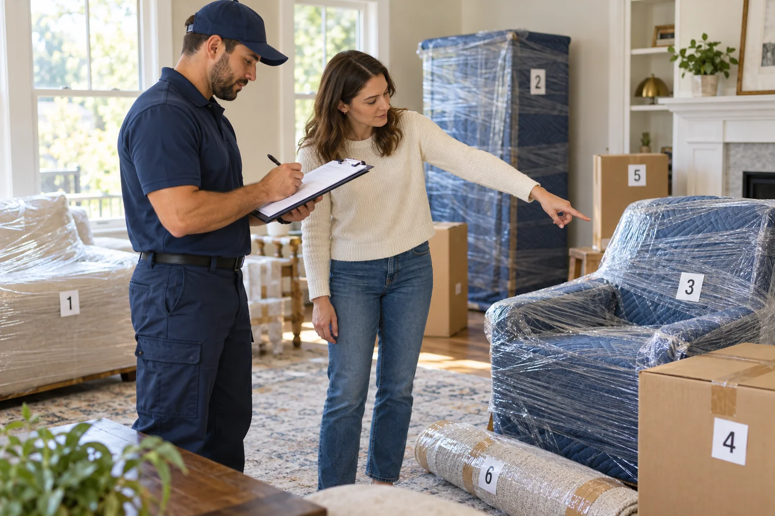 Scene illustrating check the inventory at pickup