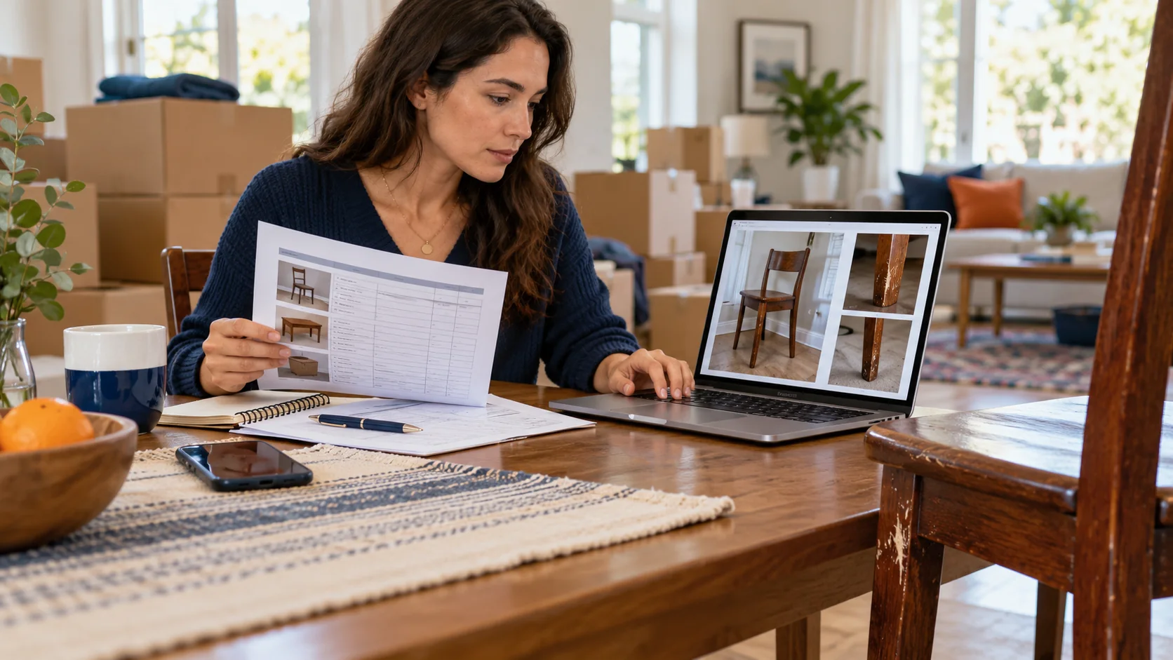Scene illustrating follow up on claims and unfinished services