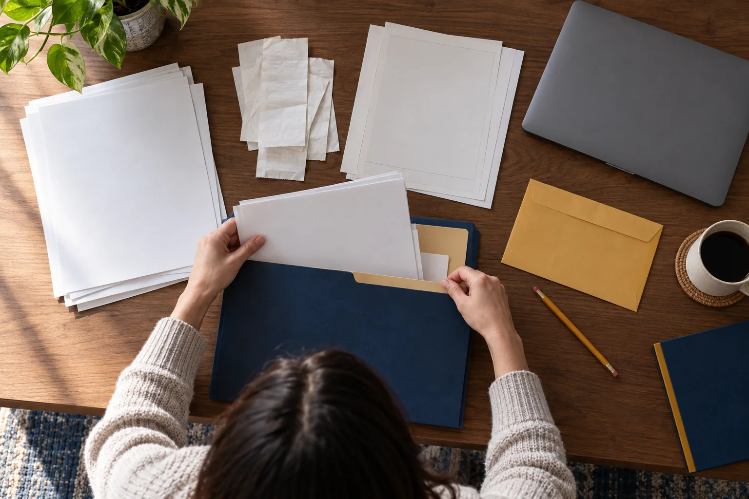 Scene illustrating keep one record of decisions, quotes, and confirmations