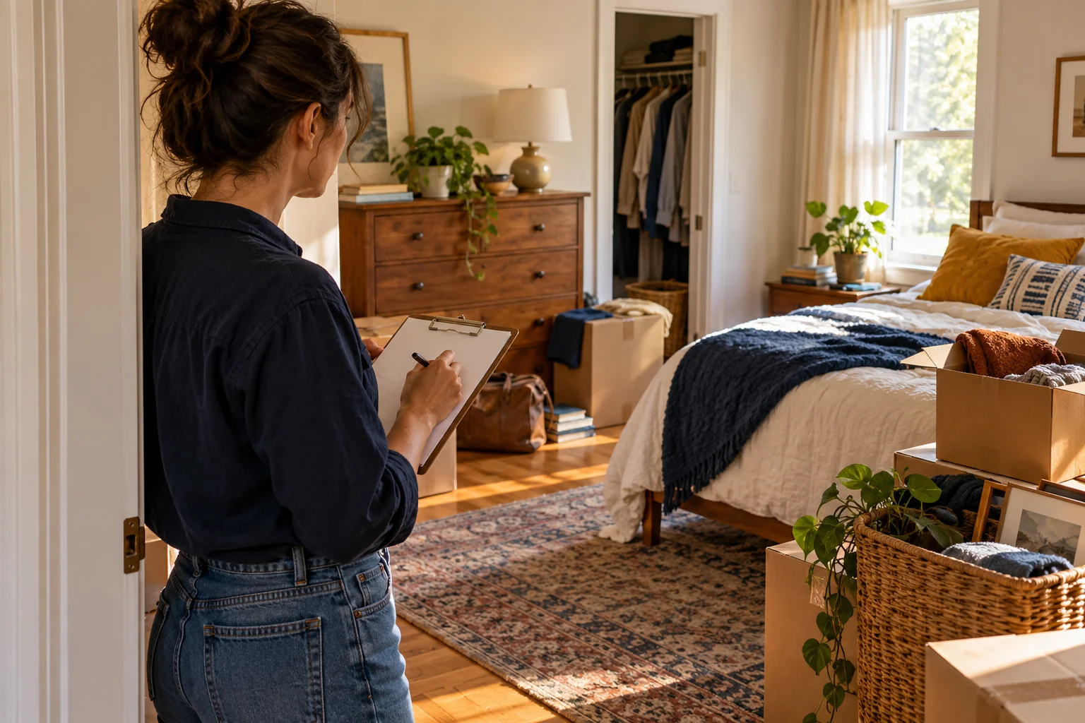 Scene illustrating map every room before deciding what moves