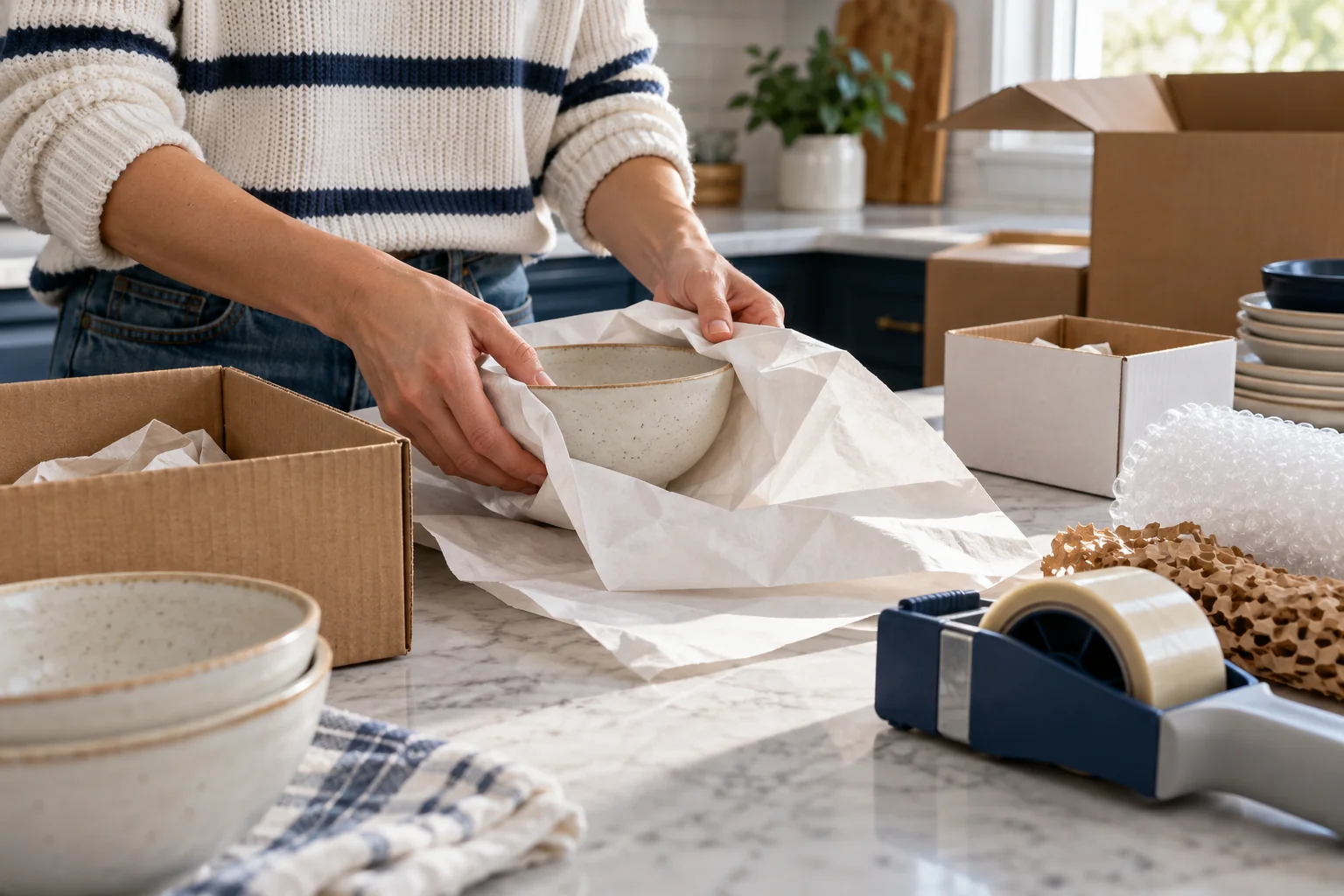 Detail illustrating plan packing supplies from your room inventory