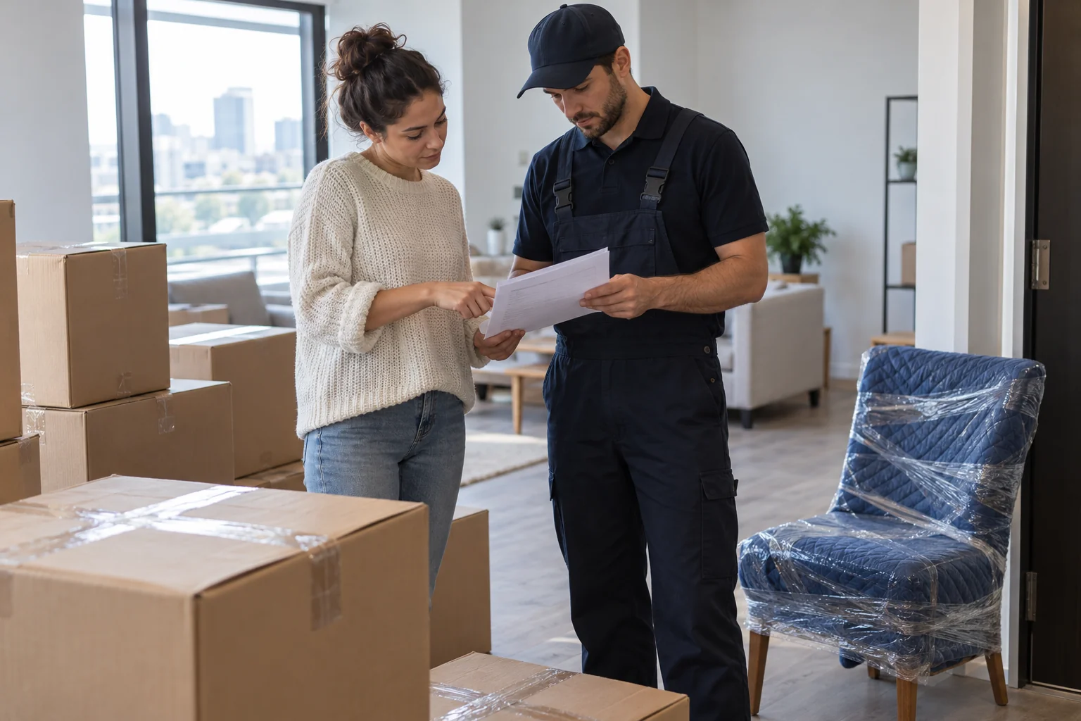 Scene illustrating reconcile the inventory at delivery
