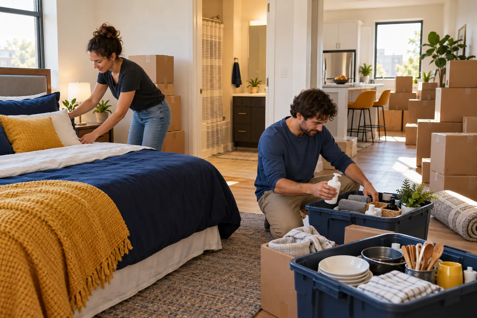 Scene illustrating unpack by priority without losing track